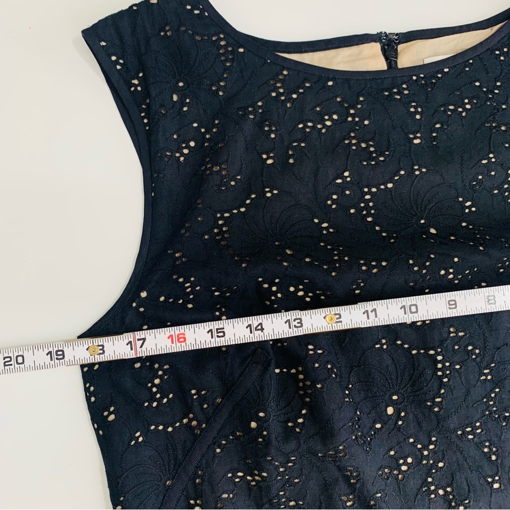 Loft by Ann Taylor Black Eyelet Lace Sleeveless Shift Dress Size 10 NWT - Picture 5 of 11